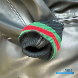 QC Gucci Black Leather Bomber Jacket
