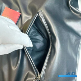 QC Gucci Black Leather Bomber Jacket