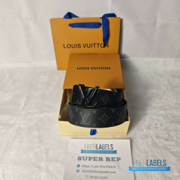 QC Louis Vuitton Initiales Reversible Belt in Monogram Eclipse Canvas