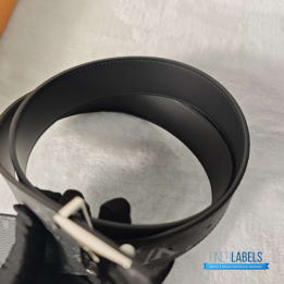 QC Louis Vuitton Initiales Reversible Belt in Monogram Eclipse Canvas