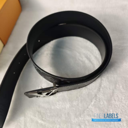 QC Louis Vuitton Initiales Reversible Belt in Monogram Eclipse Canvas