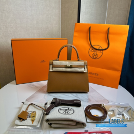 QC Hermes Kelly 25 in Gold