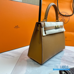 QC Hermes Kelly 25 in Gold