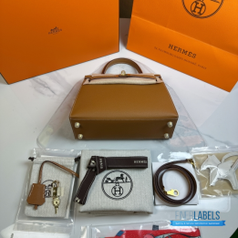 QC Hermes Kelly 25 in Gold
