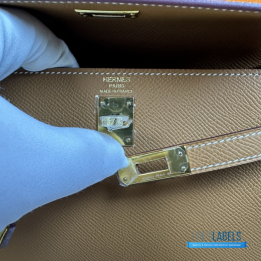 QC Hermes Kelly 25 in Gold
