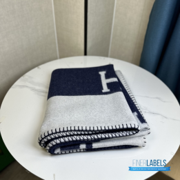 Hermès Avalon III Throw Blanket in the Ecru and Caban Colorway