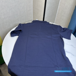 QC Gucci Men's GG Silk and Cotton Jacquard Polo Shirt