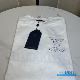 Louis Vuitton White Embroidered t-shirt