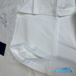 QC Louis Vuitton White Embroidered t-shirt