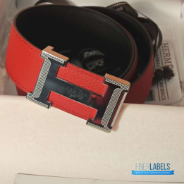 QC Hermès Constance Belt in Rouge Casaque Red Epsom Leather