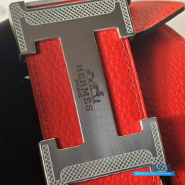 QC Hermès Constance Belt in Rouge Casaque Red Epsom Leather