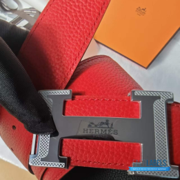 QC Hermès Constance Belt in Rouge Casaque Red Epsom Leather