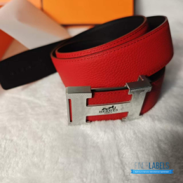 QC Hermès Constance Belt in Rouge Casaque Red Epsom Leather