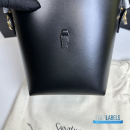 QC YSL Le 37 Bucket Bag in black shiny leather