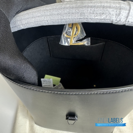QC YSL Le 37 Bucket Bag in black shiny leather