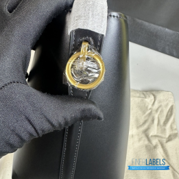 QC YSL Le 37 Bucket Bag in black shiny leather