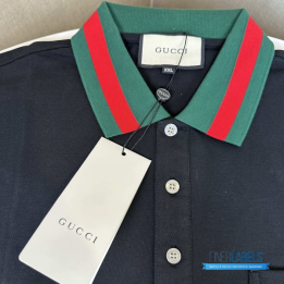 QC Gucci Cotton Piquet Polo Shirt