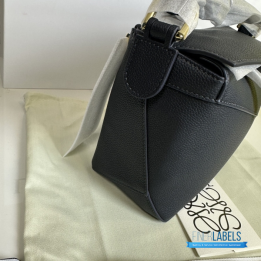 QC Loewe Puzzle Edge Bag in Deep Navy Leather (New Series)