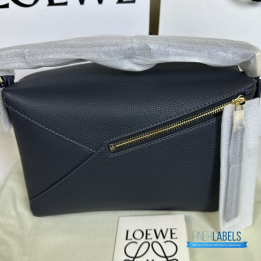 QC Loewe Puzzle Edge Bag in Deep Navy Leather (New Series)