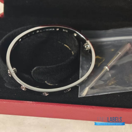 Cartier Love Bangle Silver Full Dia