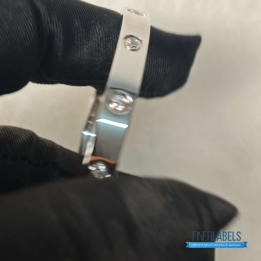 QC Cartier Love Bangle Silver Full Dia