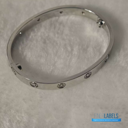 QC Cartier Love Bangle Silver Full Dia