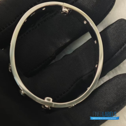 QC Cartier Love Bangle Silver Full Dia