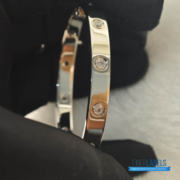 QC Cartier Love Bangle Silver Full Dia