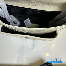 QC YSL Niki Baby Bag in white vintage leather