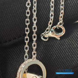 QC Cartier Love Necklace in 18K white gold