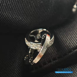 QC Cartier Love Necklace in 18K white gold