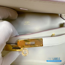 QC Hermès Mini Jypsière Bag in Beton Evercolor Leather