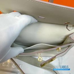QC Hermès Mini Jypsière Bag in Beton Evercolor Leather