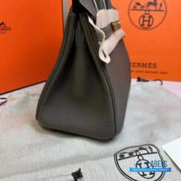 QC Hermès Birkin 25 in Etain Togo Leather