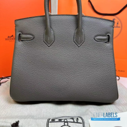 QC Hermès Birkin 25 in Etain Togo Leather