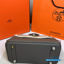 QC Hermès Birkin 25 in Etain Togo Leather