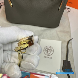 QC Hermès Birkin 25 in Etain Togo Leather