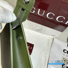 QC Gucci GG Supreme Canvas Pouch in Black and Gray