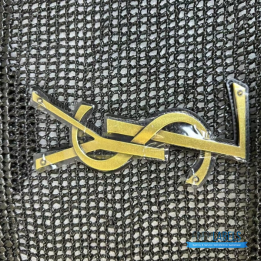 QC YSL Icare Maxi Tote in Black Raffia