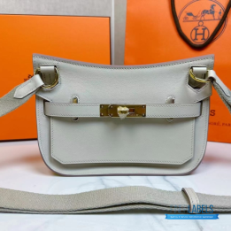 QC Hermes Jypsiere Mini Bag White
