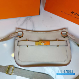 QC Hermes Jypsiere Mini Bag White