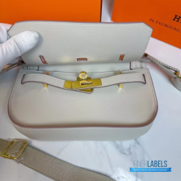 QC Hermes Jypsiere Mini Bag White