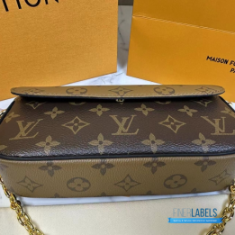 QC Louis Vuitton Wallet On Chain Ivy in Monogram Reverse canvas