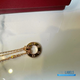 QC Cartier 18K Yellow or Rose Gold Love Necklace
