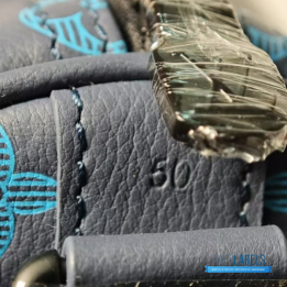 QC Louis Vuitton Keepall Bandoulière 50 Blue Monogram Shadow Leather