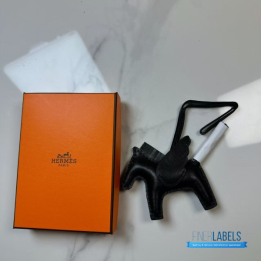 QC Hermès Rodeo Pegase PM Charm in Black
