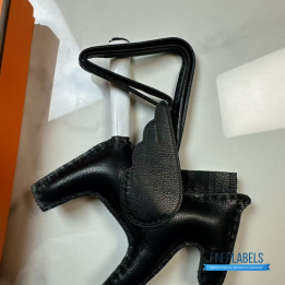 QC Hermès Rodeo Pegase PM Charm in Black