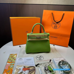 QC Hermes Kelly 25 Green