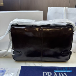 QC Prada Leather Brown Shoulder Bag