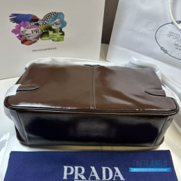 QC Prada Leather Brown Shoulder Bag
